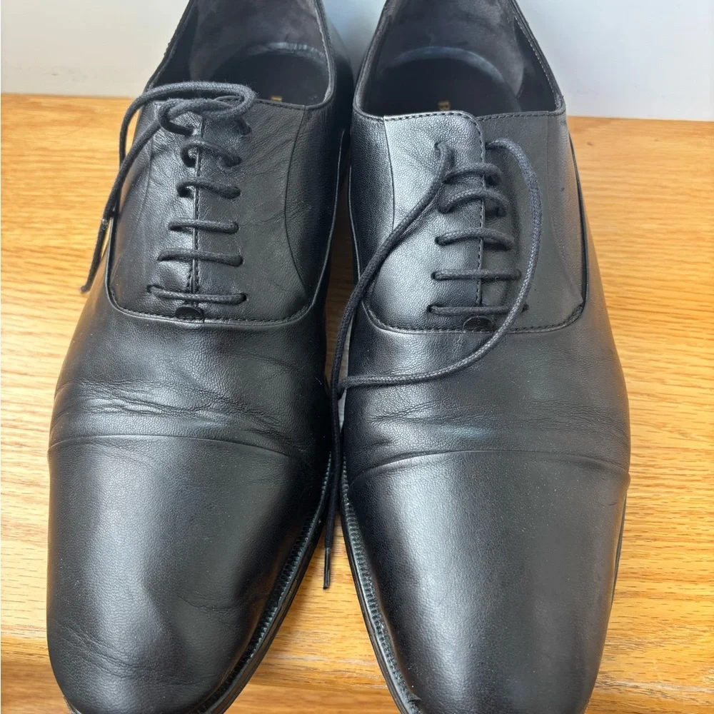 Bruno Magli Men's Classic Black Oxfords 10.5 W Preppy Work